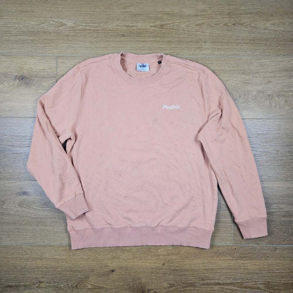 Vintage Penfold Golf Peach Pink Script Logo Crewneck Sweatshirt XL